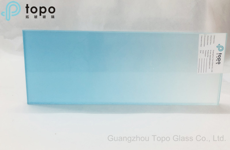 Gradient Laminated Glass Blue Grandient Laminated Glass