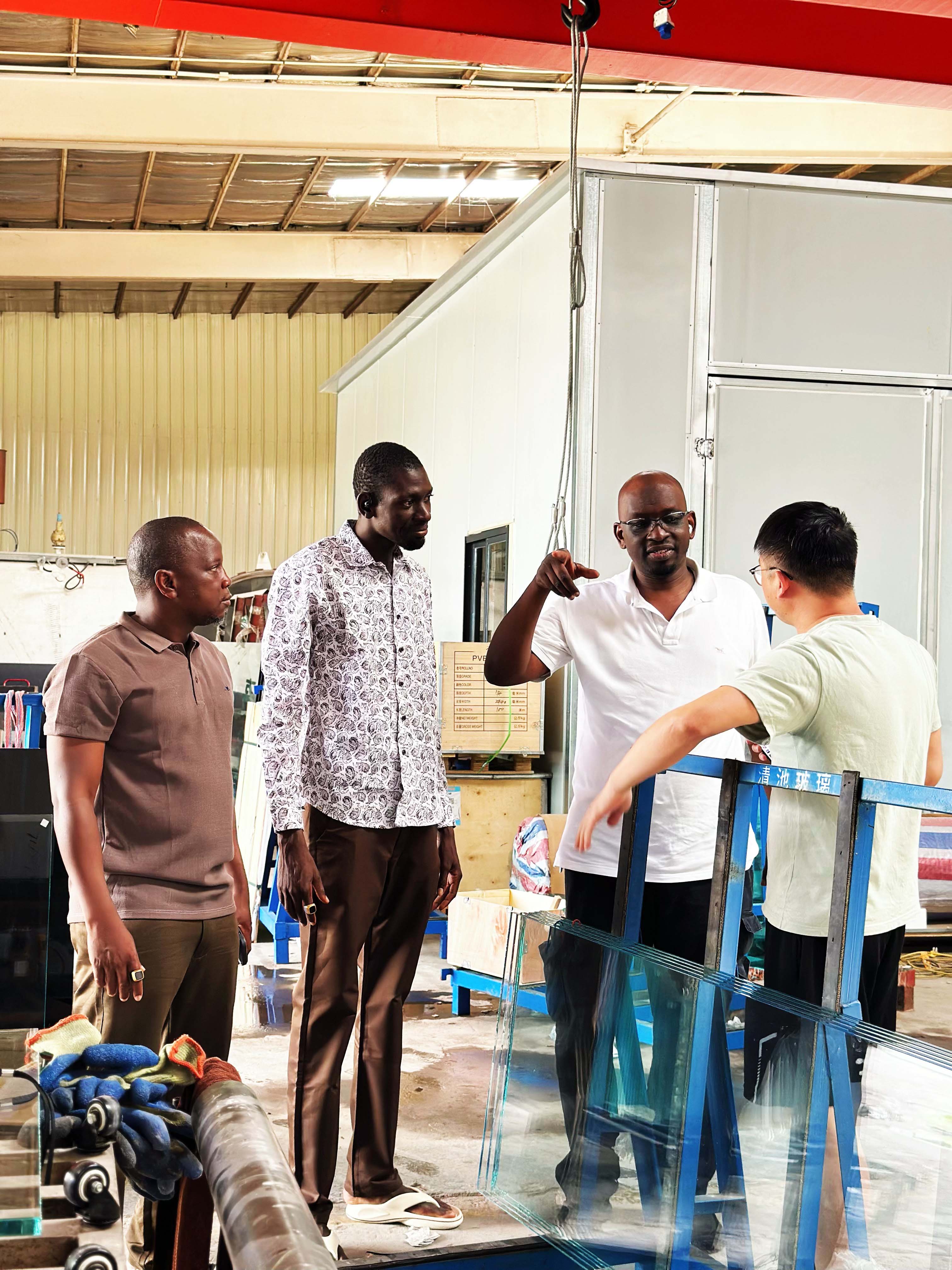 Malian Clients Conduct On-Site Visit, Focusing on High-End Coated and Ultra Clear Glass (3) Malian Clients Conduct On-Site Visit, Focusing on High-End Coated and Ultra Clear Glass (3)