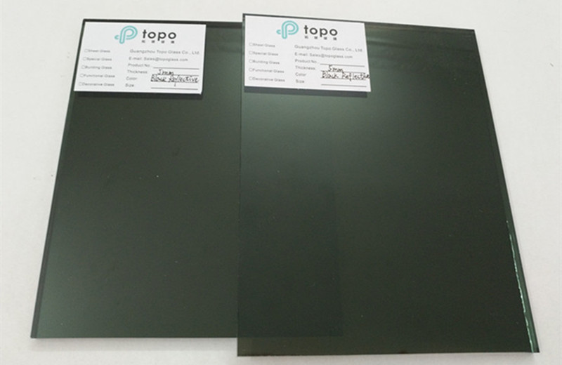 Low Iron Black Reflective Glass For Decoration