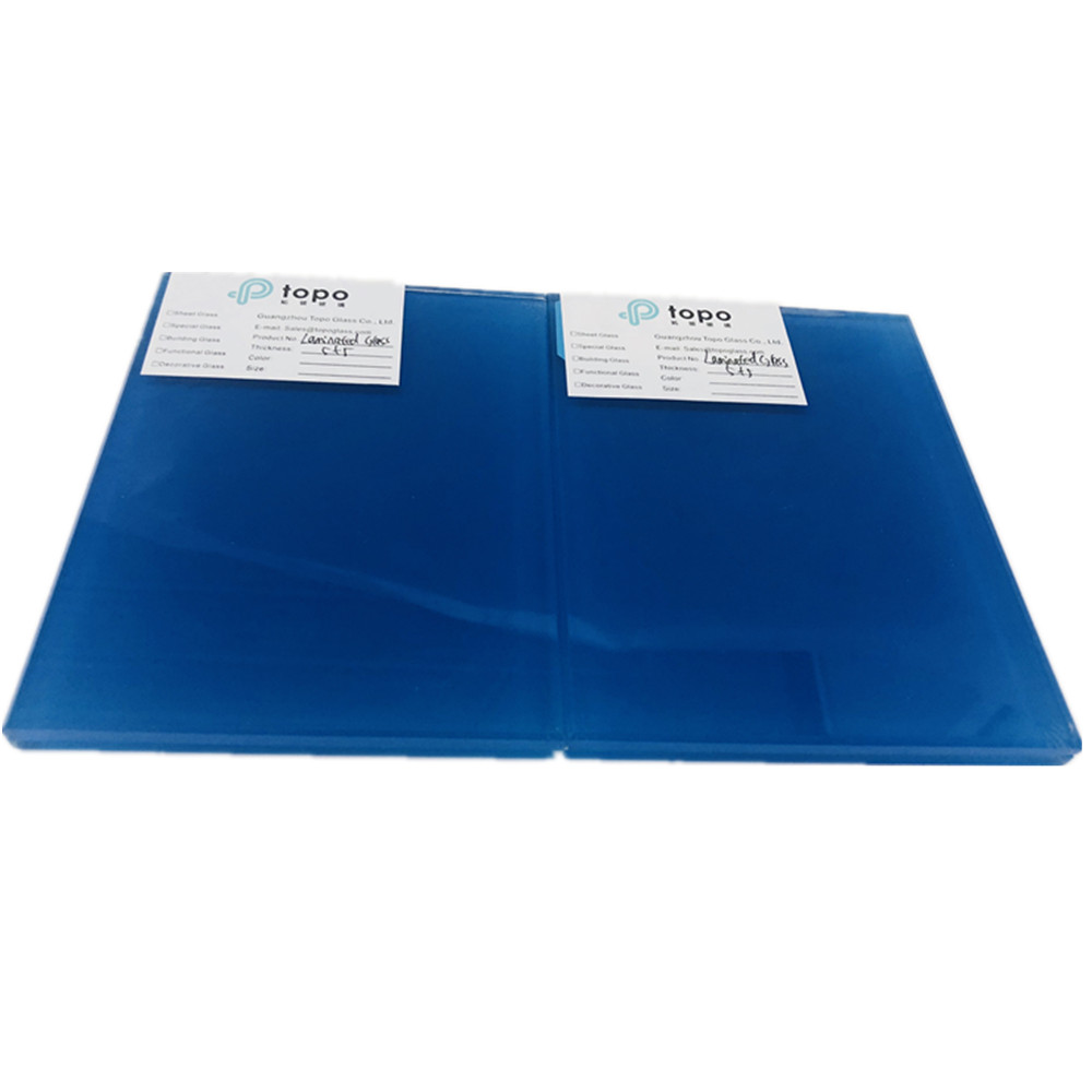 Guangzhou Dark Blue Laminated Glass for Building