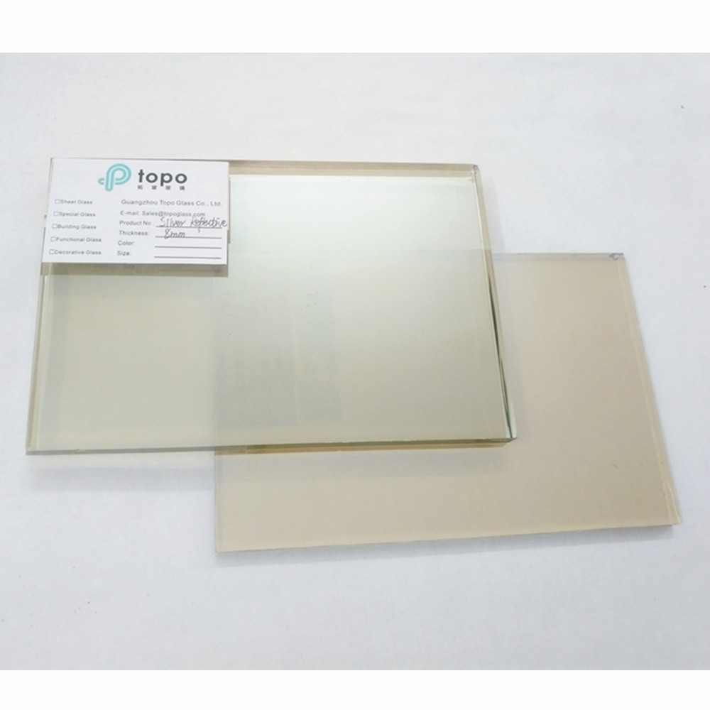 5mm 6mm 8mm Tinted Silver Coated Reflective Flat Glass