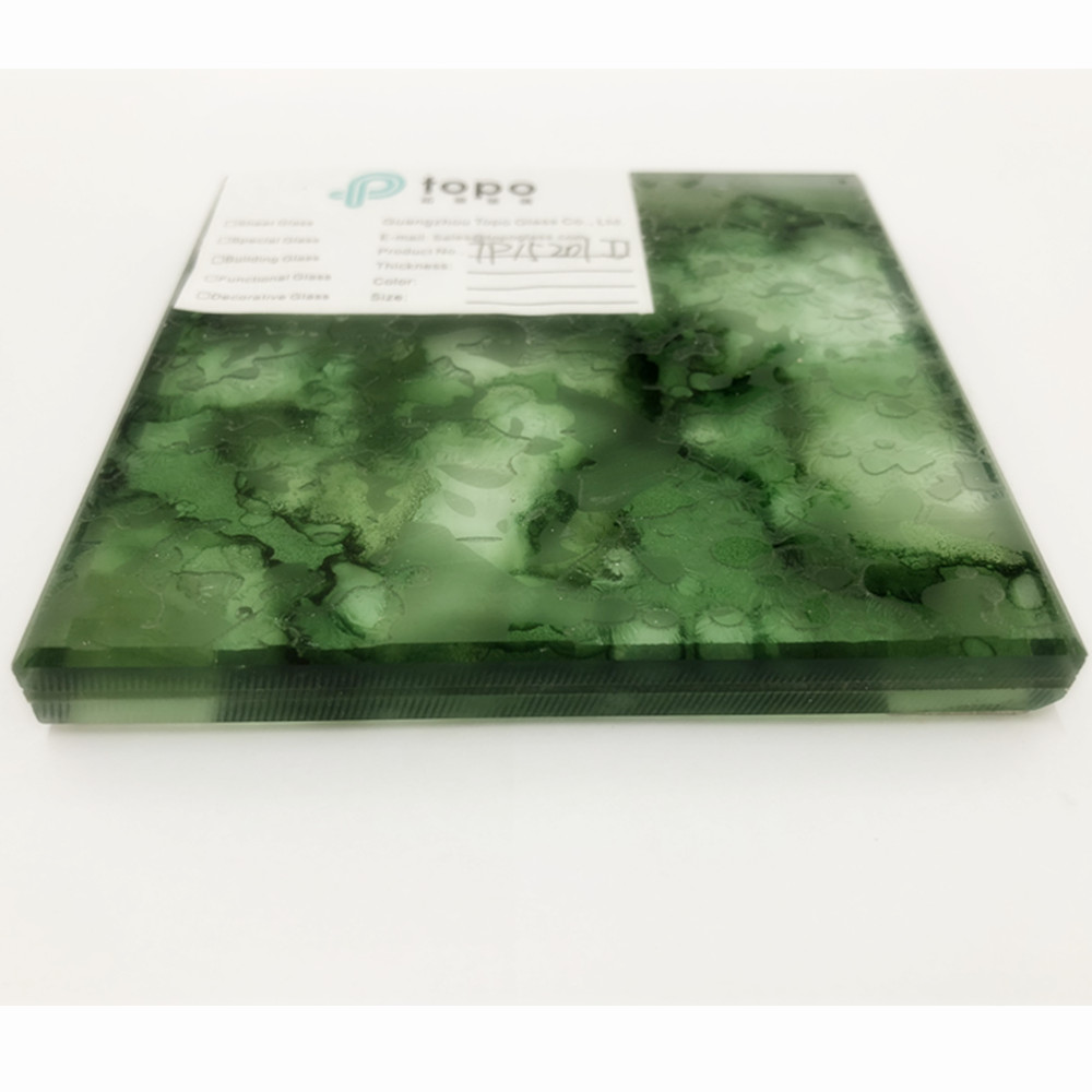 Green Laminated Wire Mesh Glass