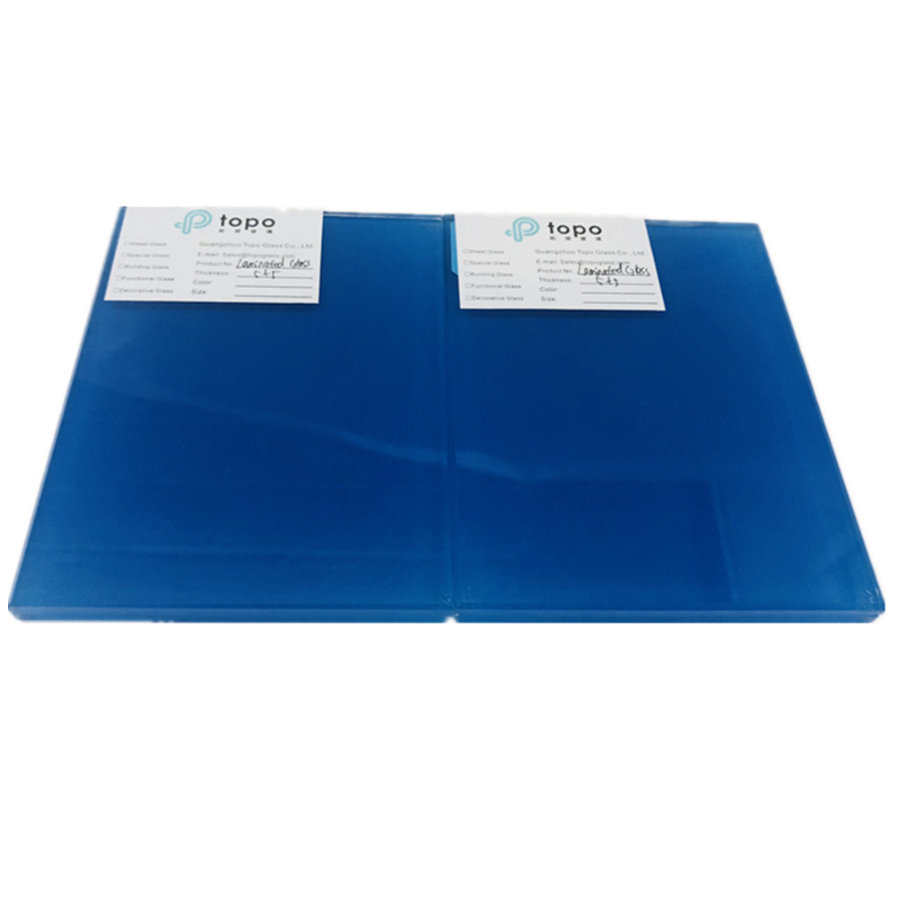 Guangzhou Dark Blue Laminated Glass for Building