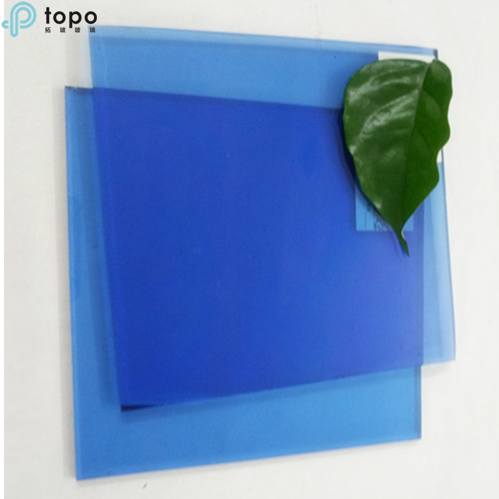 4mm-10mm Color Dark Blue Float Glass For Construction