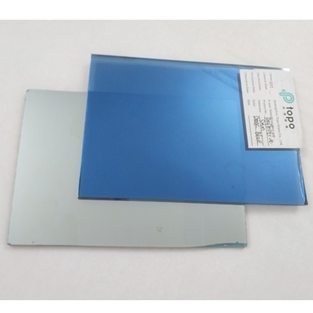 5mm 6mm Dark Blue Coated Reflective Glass for Building