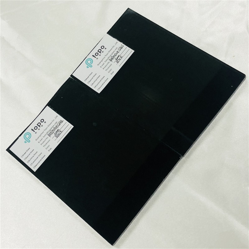 5mm 6mm Black Coated Reflective Glass