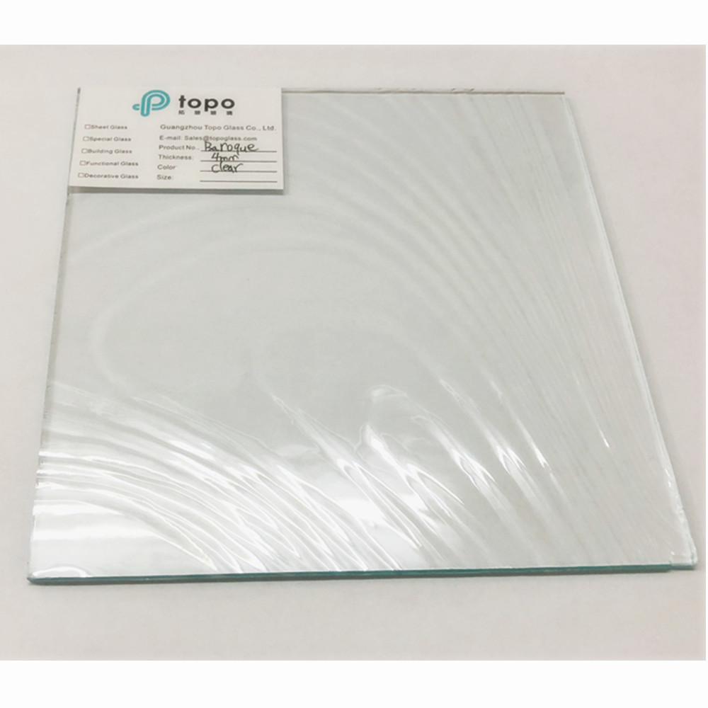 3mm-8mm Ultra Clear Pattern Figured Glass for Bathroom Doors