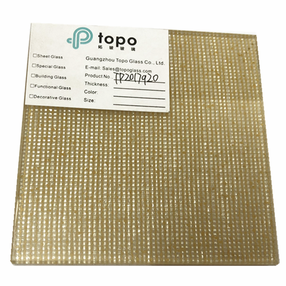 Decorative Laminated Wire Mesh Glass