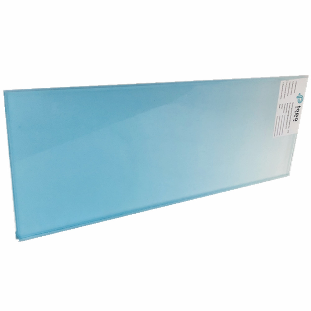 Gradient Blue Laminated Glass for Building Applications