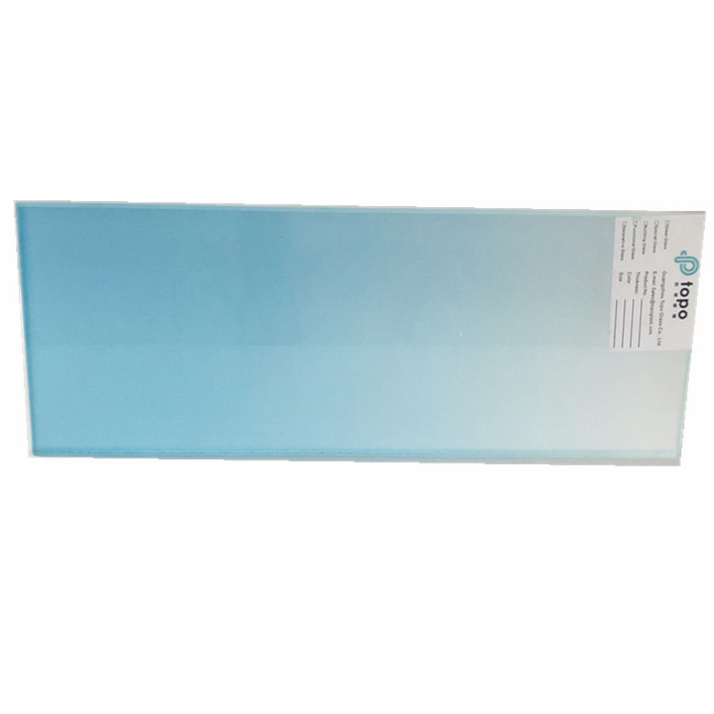 Gradient Blue Laminated Glass for Building Applications