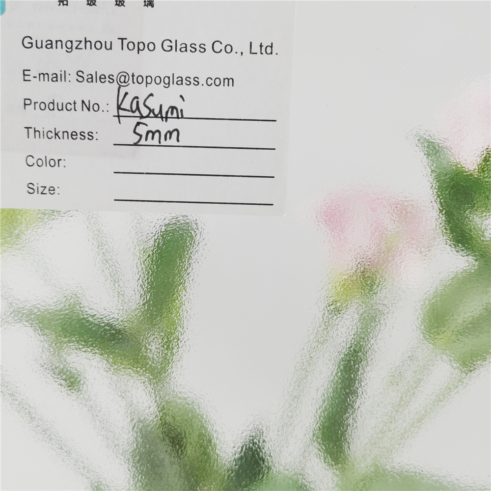 3mm 4mm 5mm Clear Kasumi Pattern Glass