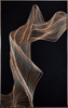 Toughened Abstract Safety Metal Frame Relief Art Wall Glass Painting on Sale