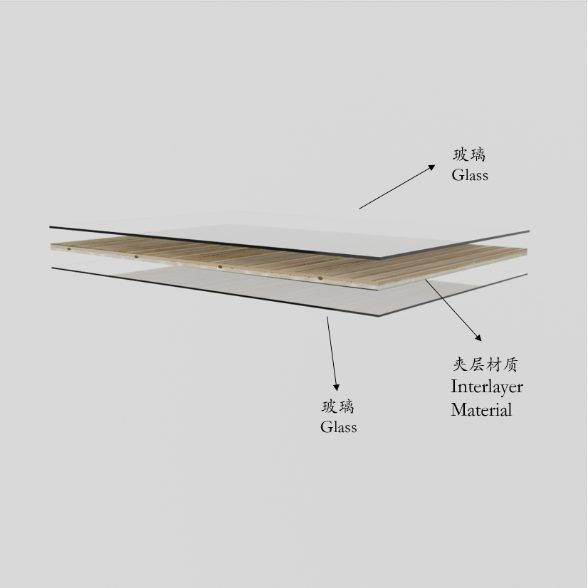Laminated Glass Featuring A Flax Fabric Interlayer