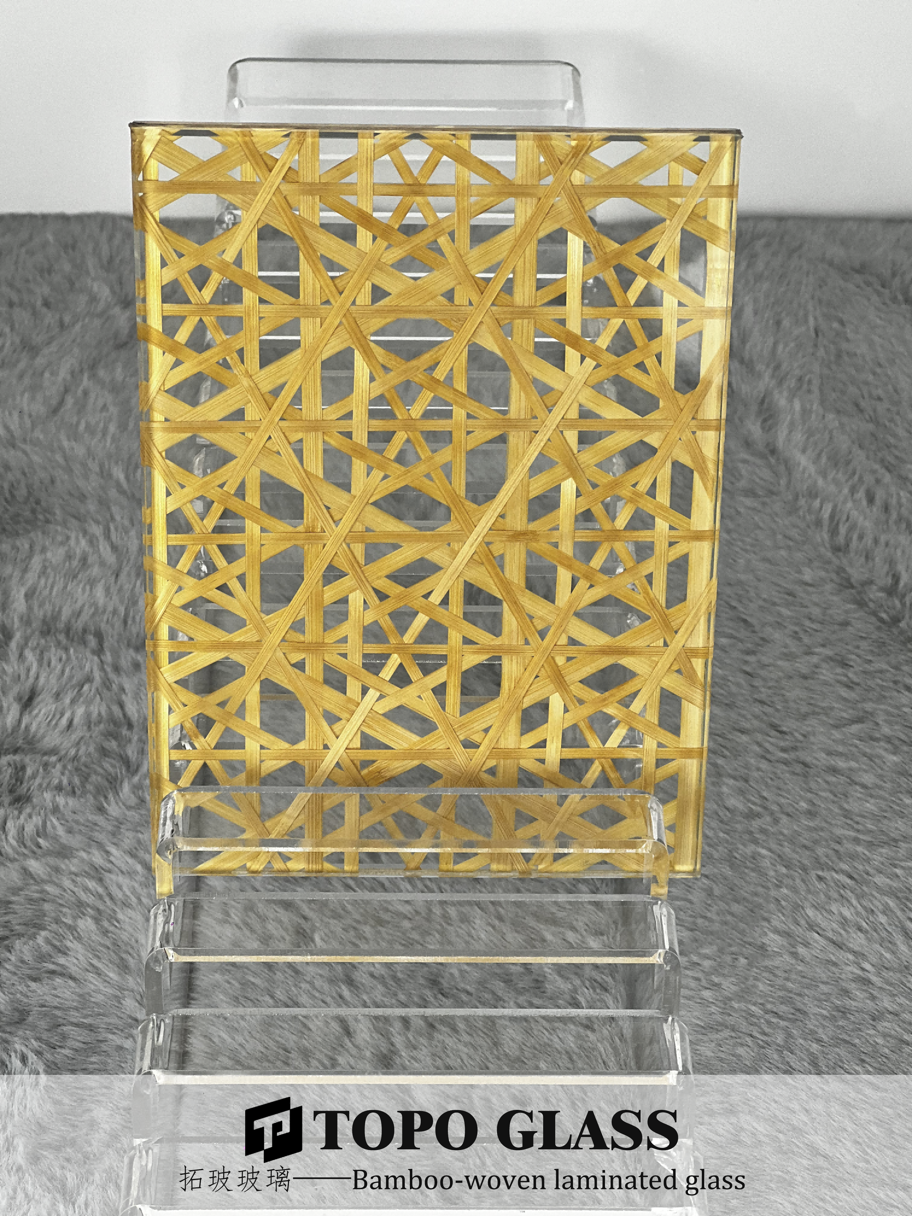 Bamboo Woven Interlayer Laminated Glass