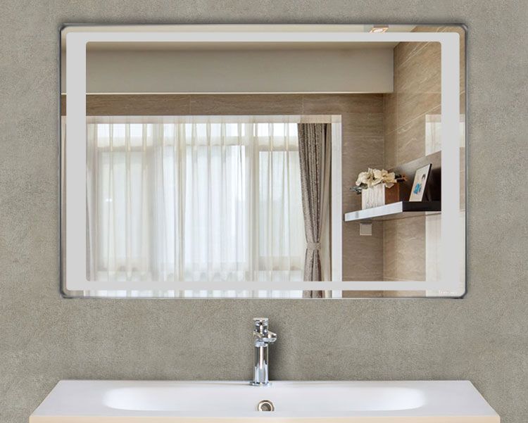 5mm &nbsp;Bathroom&nbsp;Rectangle Shape HD Light Silver Mirror