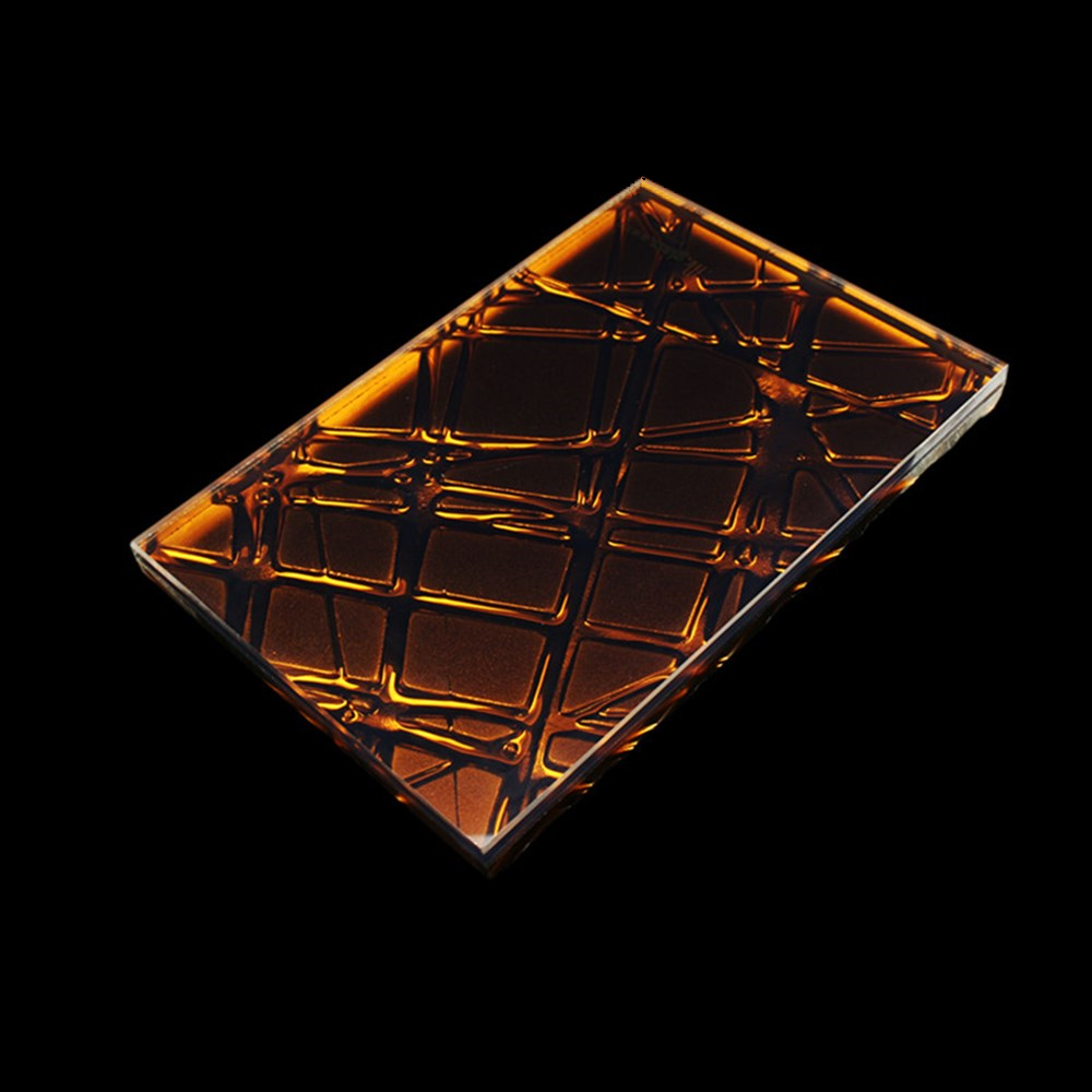 Clear/Ultra Clear Cross-line Patterns Hot Melt Glass