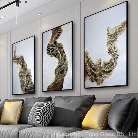 Modern Decorative Art Picutre Hotel Wall Glass Painting for Sale