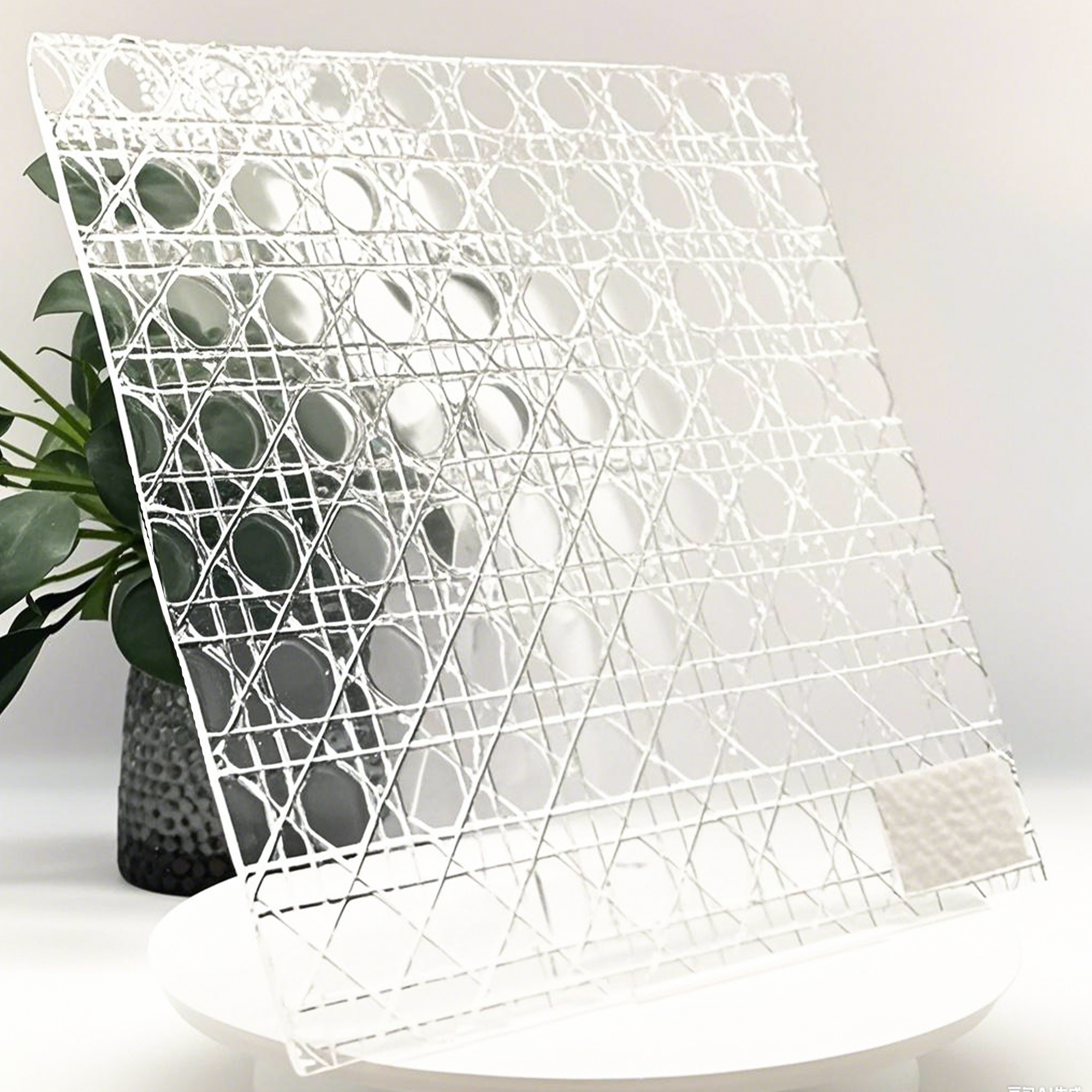 Textured Ultra Clear Dior Pattern Glass