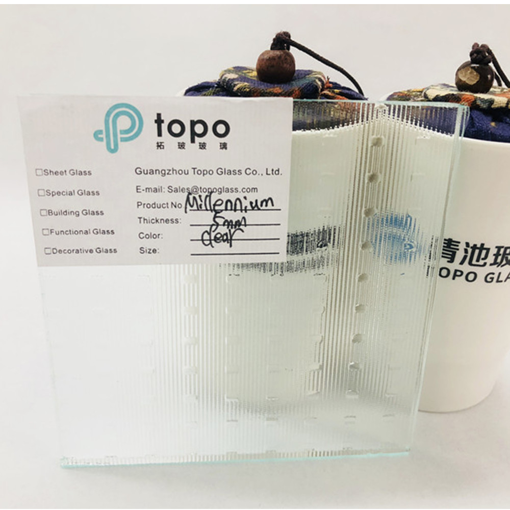 3mm 4mm 5mm Clear Millennium Pattern Glass