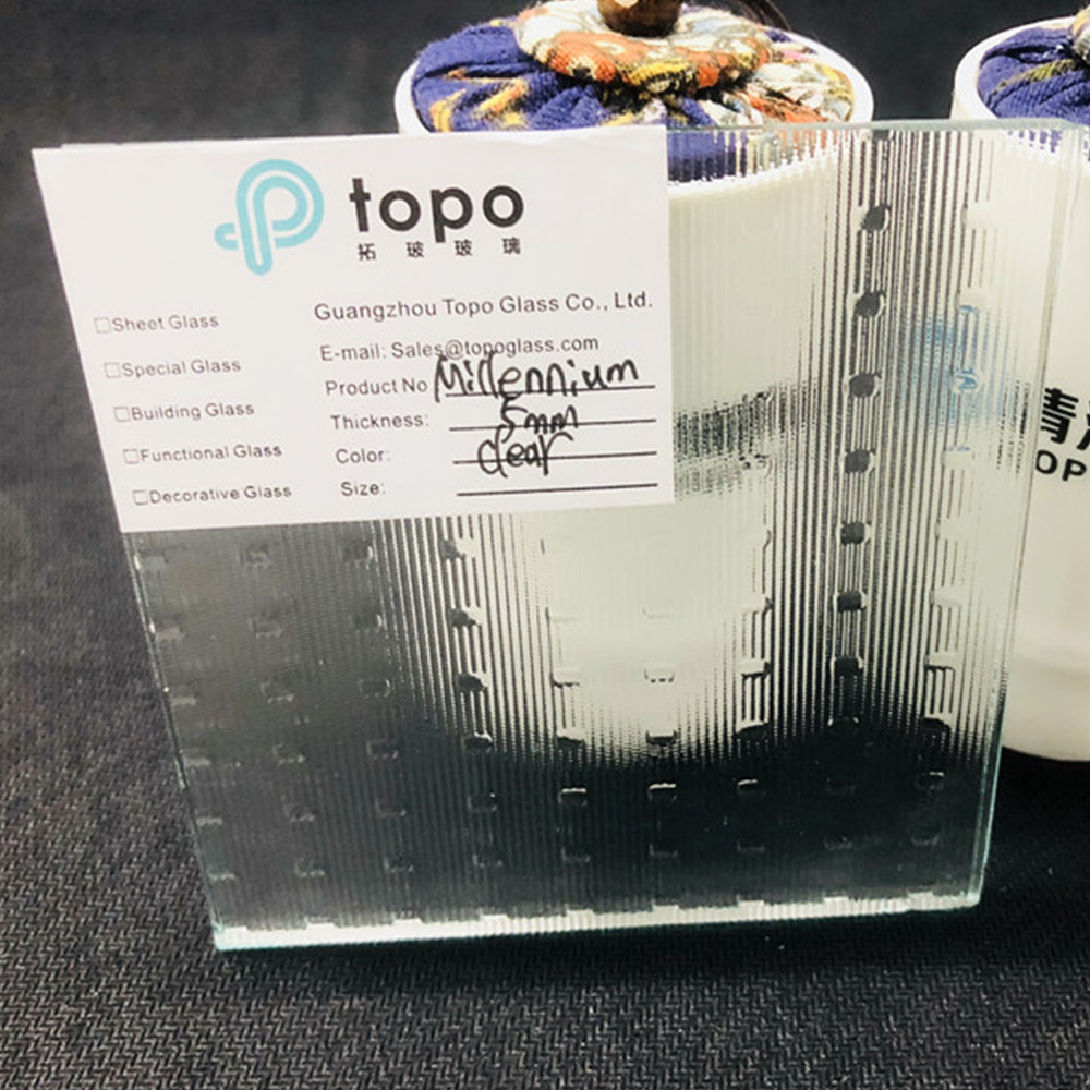 3mm 4mm 5mm Clear Millennium Pattern Glass