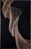 Toughened Abstract Safety Metal Frame Relief Art Wall Glass Painting on Sale