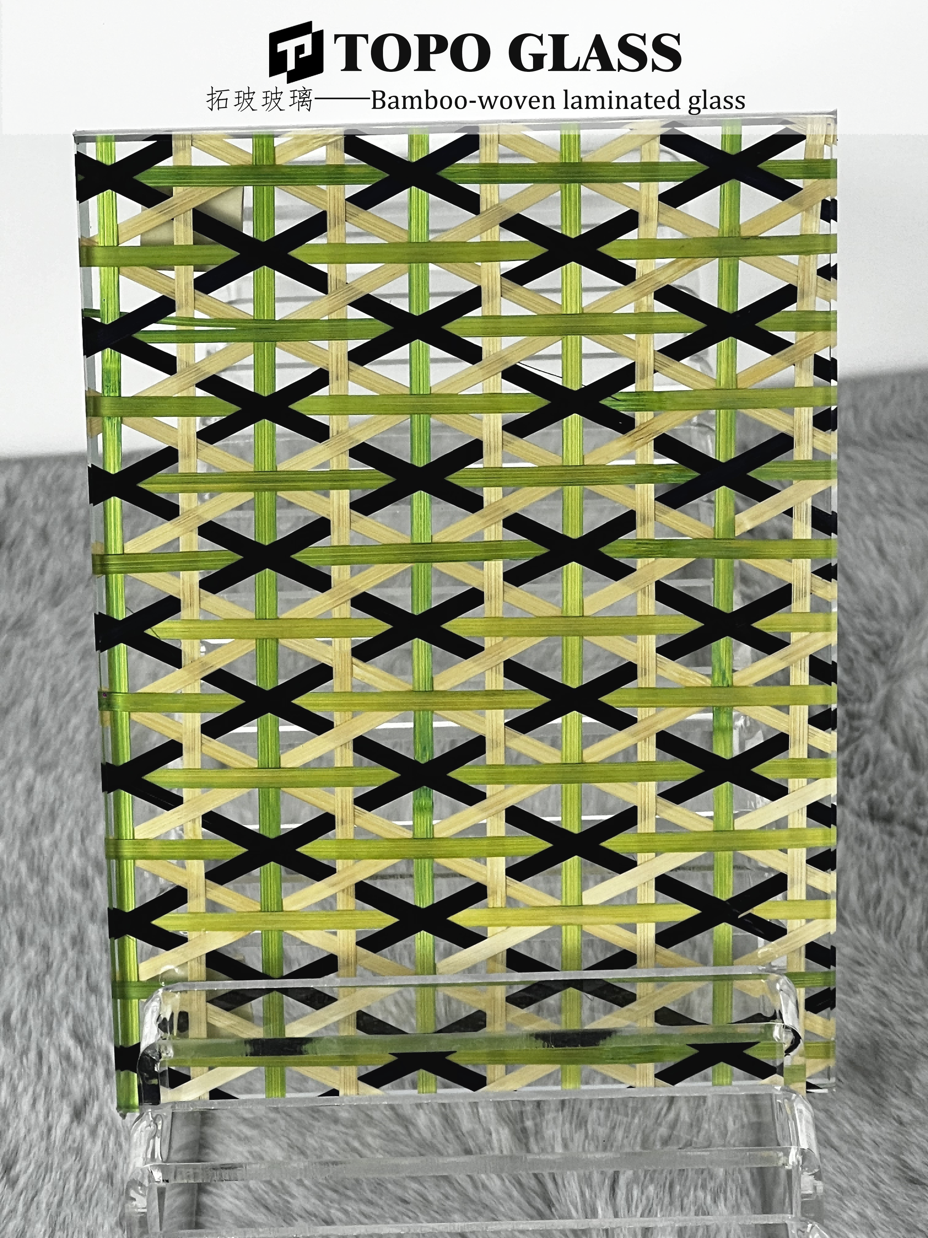 Bamboo Woven Interlayer Laminated Glass