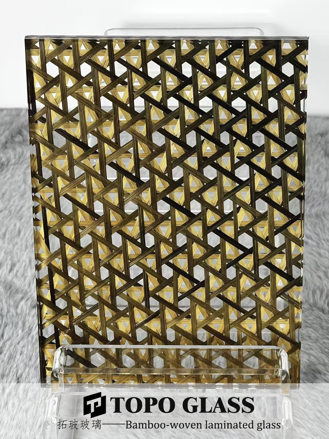 Bamboo Woven Interlayer Laminated Glass