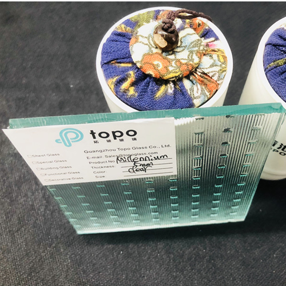 3mm 4mm 5mm Clear Millennium Pattern Glass