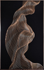 Toughened Abstract Safety Metal Frame Relief Art Wall Glass Painting on Sale