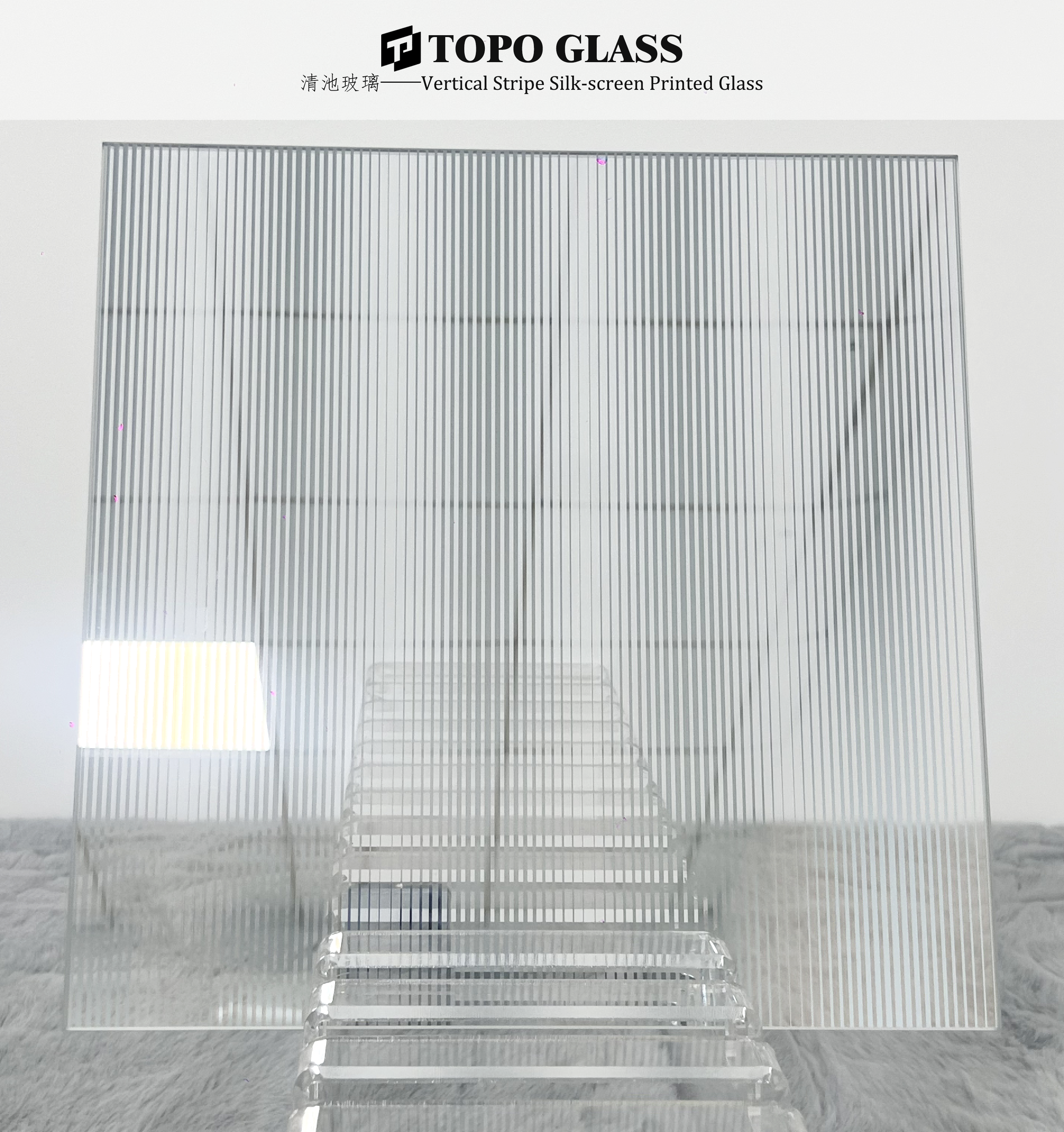 Silk Screen Vertical Pattern Glass (3)