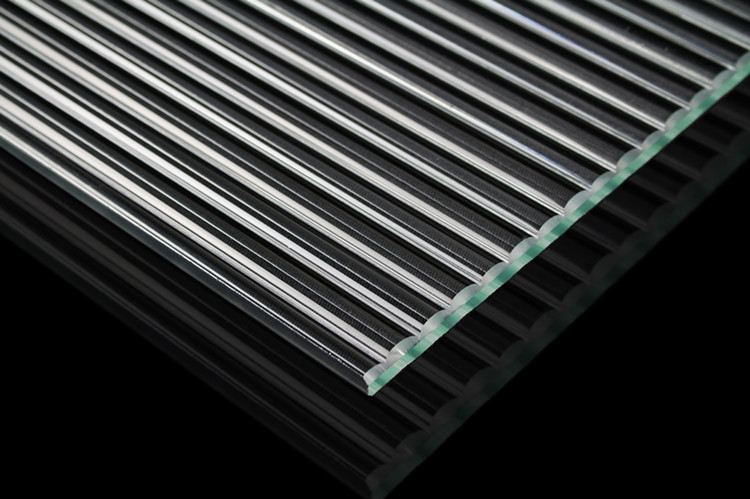 4mm-19mm Hot-melt Striped Glass for Wall Decoration