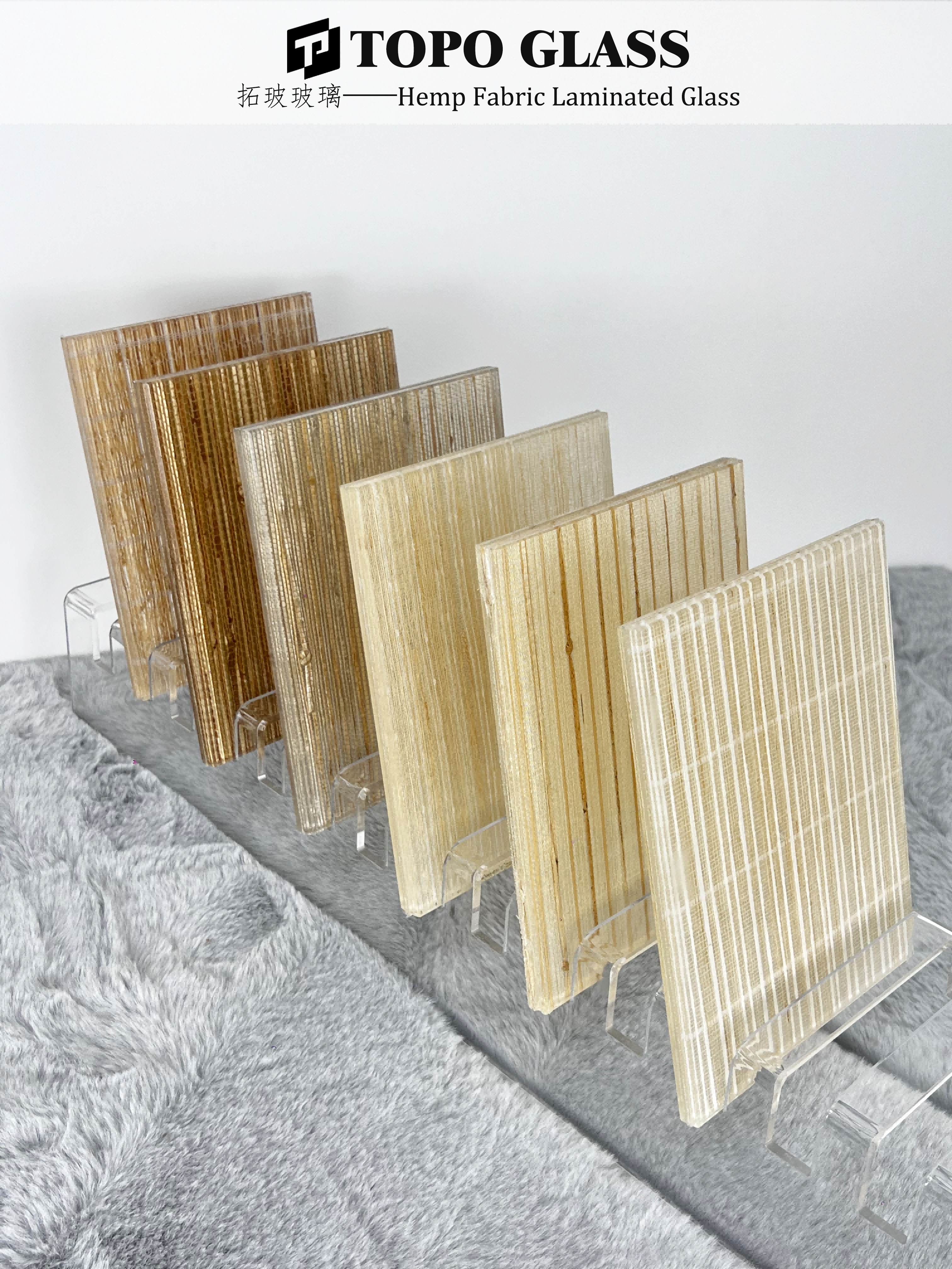 Hemp Fabric Laminated Glass