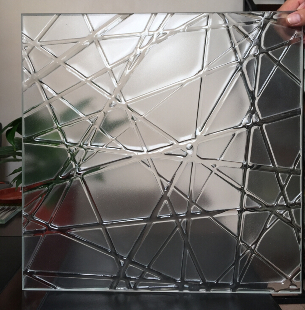 Clear/Ultra Clear Cross-line Patterns Hot Melt Glass